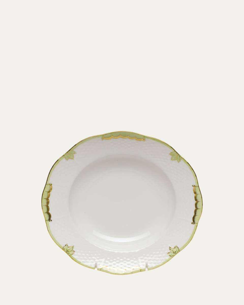 Princess Victoria Green Rim Soup Bowl